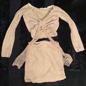 Fishnet two piece set